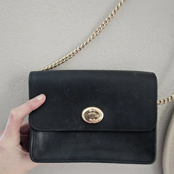 Black Leather Crossbody Bag - Picture 4 of 10